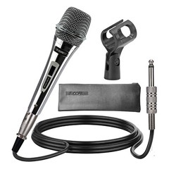 5Core Microphone Pro Neodymium Dynamic Mic XLR Audio Cardiod Karaoke w/Mic Clip
