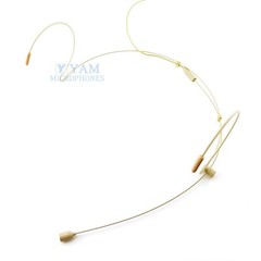 YAM HM8-C4AT-A Double Hook Headset Headworn Mic For Audio Technica Wireless Mic