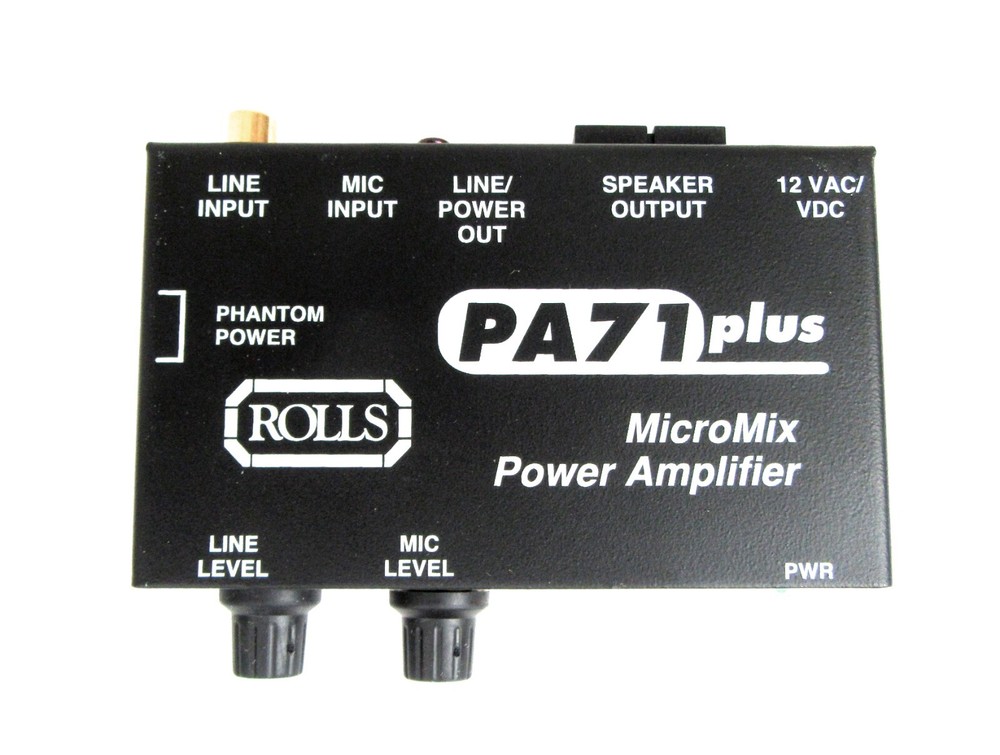 Rolls PA71 Plus MicroMix Power Amplifier – New Old Stock, Free Shipping