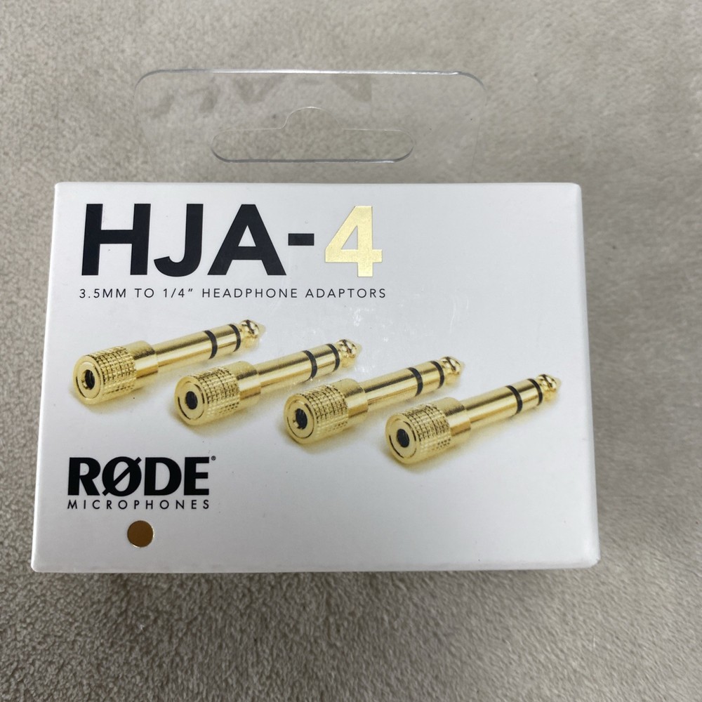 Rode HJA-4 3.5mm to 1/4 inch TRS Headphone Adapters (4-pack)