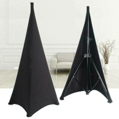 2 Pack Speaker Stand Cover Tripod Scrim, DJ Speaker Stand Scrim Tripod Cover