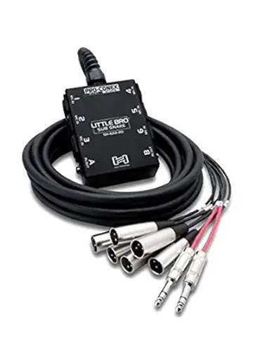 Hosa 20 ft Pro-Conex Little Bro‘ Sub Snake – 6 x XLR Sends and 2 x 1/4 in TRS Re