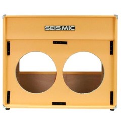 Vintage Empty 2×12″ Guitar Cabinet – Orange Tolex / Black Cloth Grill