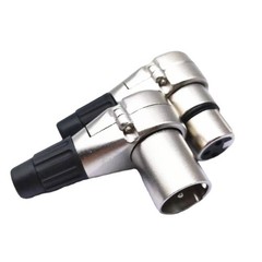10xAdjustable Right Angle 3 Pin XLR Female Male Connectors Cable Connector