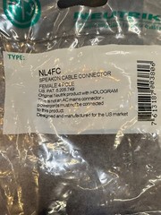 Neutrik NL4FC 4-Pole SpeakON Cable Connector Set of 5 NEW OLD STOCK