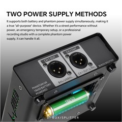 Active DI Box Dual Channel Noise Isolator For Live Performances Easy To Use