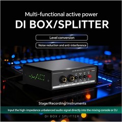 Active DI Box Dual Channel Noise Isolator For Live Performances Easy To Use