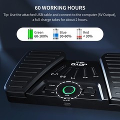 JOYO Bluetooth Wireless Page Turner Pedal Rechargeable Foot Pedal Phones Tablets
