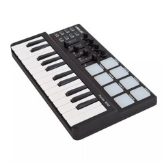 Portable Mini 25-Key MIDI Controller USB Keyboard & Drum Pad Plug and Play A2H1