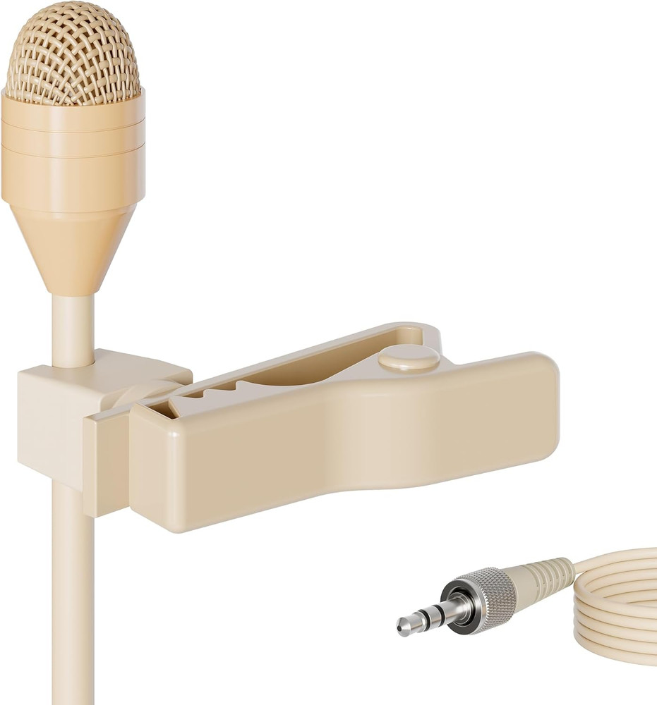 Micrófono de solapa de condensador J K Pro Beige