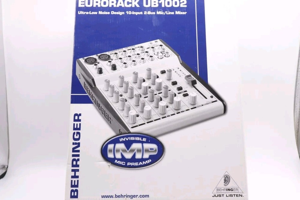 NIB Behringer UB1002 Eurorack 10 Input 2 Bus Mic/ Line Mixer