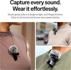 (Latest Model) – #1 Microphone for Iphone & Android, Wireless Mini Microphone, C