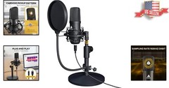 192kHz/24bit USB Microphone Kit with Adjustable Stand for Streaming & Podcasting