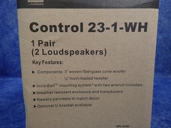 NEW JBL Control 23-1-WH Ultra-Compact In/Outdoor Two Way 3″ Speaker Pair WHT R11
