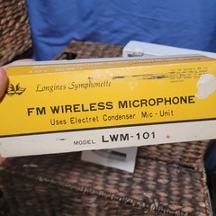 NWT Vintage FM Wireless Microphone Uses Electret Condenser Longines Symphonette