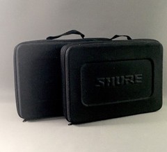 TWO Shure Microphone Mic 2 Cases Soft Shell Foam Padding for SM57 Beta 52-A A56D