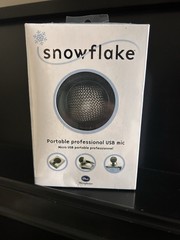 Blue Snowflake USB Condenser Microphone Compact Plug and Play Silver Wired