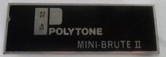 POLYTONE MINI BRUTE II AMPLIFIER Name Plate ONLY