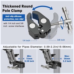 Adjustable Tablet Phone Holder for Spin Bike Treadmill 4.7-12.9″ iPad Galaxy Tab
