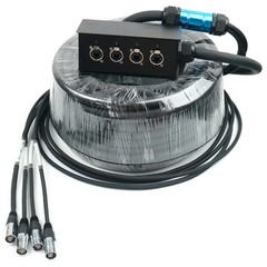 4 Channel 10M,20M,30M Cat6 Ethercon Snake Oft Cable Audio Stage Box