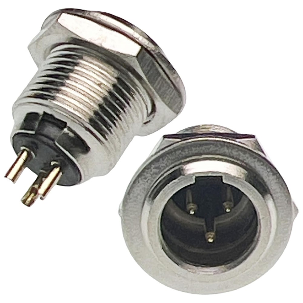 CESS 3-Pin Mini XLR Cable Male #04: Socket,3-Pin,2-Pack, Silver