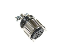 9-Pin Female Miniature Hexagonal Panel Connector Socket Sleeve Hood 126-222