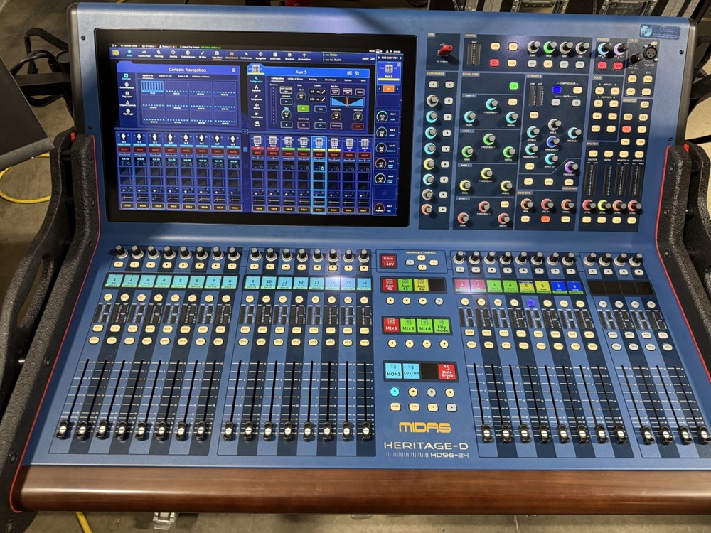 Midas HD96 Mixing console with ZCase Hydraulic Flip Case