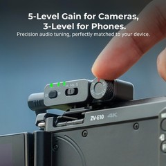 SmallRig Wireless Mic S70 (2 TX + 2 RX + Charging Case), USB-C and Black