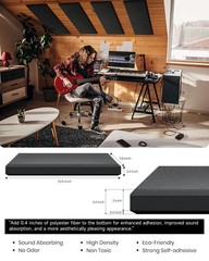 Moukey Acoustic Panels 4 PCS, 2.4“ Thick Soundproof Wall Panels 24“x12“