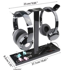 10.2in Height Universal Headphones Stand Headset Double Side Hanging Holder