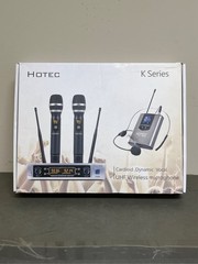HOTEC UHF Wireless Microphone System with Dual Lapel/Lavalier and Headset Micr 1