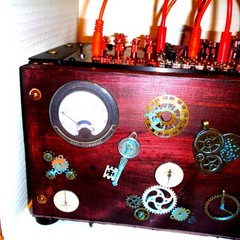 Synth Portal Steampunk Modular Powered Synthesizer-no modules 2026 Wood/black/bz