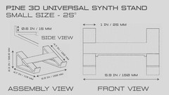 Universal Synthesizer & MIDI Controller Stand (SMALL SIZE) | Designed by PINE