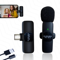 Wireless Lavalier Microphone with Type-C for Android & iPhone 15