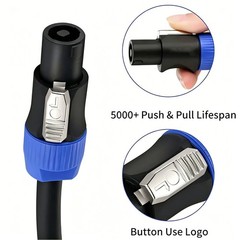 10PCS Speakon Connector 4 Pole Male Plug Compatible for Audio Loudspeaker Cable
