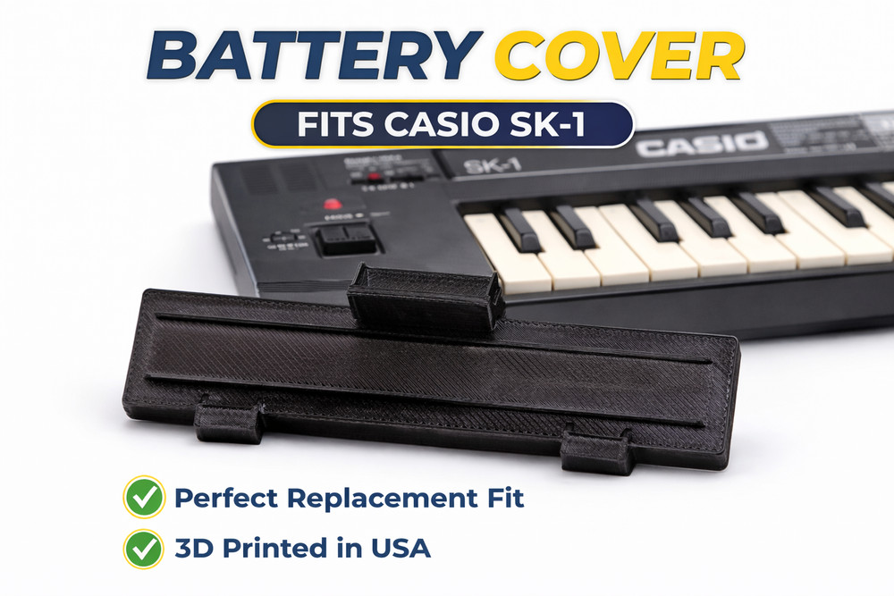 Replacement Battery Cover Black for Casio SK-1 & /5/8/10/60 VA-10