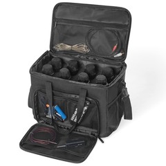 8 Slots Wireless Microphone Case Heavy Duty Oxford Fabric Black