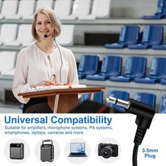 Hands Free Microphone Headset Mic,Flexible Wired Boom for Voice Amplifier, 3….