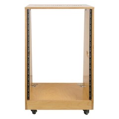 Sound Town DIY Slanted 16U Studio Rack, Plywood, Golden Oak (SDRK-16T)