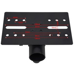 Practical Adapter Top Cap Rotatable Bracket Metal Mounting Black DJ/PA
