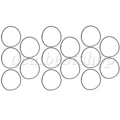 15 x Black Microphone Shock Mount Rubber Rings 20.5inch x 0.12inch