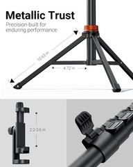 66″ Phone Tripod, Tripod for iPhone with Remote & Phone Stand, Extendable Cel…