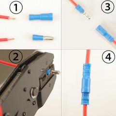 200pcs Bullet Connectors Male and Female, Wire Red, Blue, Yellow
