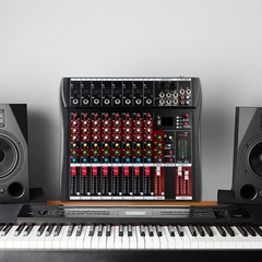 Pro 8 Channel Bluetooth Studio Audio Mixer Live Sound Mixing Console with USB