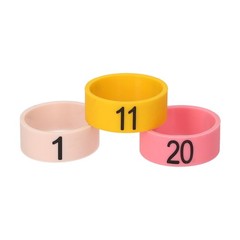 20 PCS Microphone Colored ID Rings Number 1 To 20 Multicolor Soft Silicone R DSO