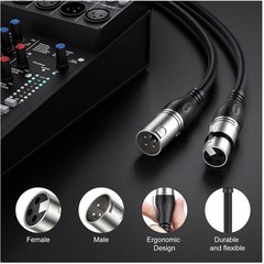 Professional 25ft XLR Cable 6-Pack – Anti-Noise Design