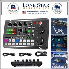 F988 Professional Audio Mixer – Sound Card & DJ Effects for Streaming & Podcasts