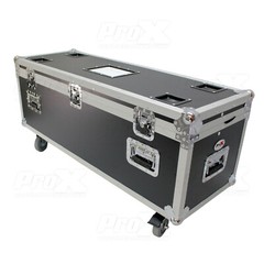 2 PROX ATA Road Case Utility DJ Trunk w/Wheels and Foam Lined For Stands & More