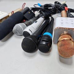Lot of 10 Mixed Microphones – Untested, Various Models & Colors