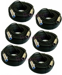 6 Pack 100Ft XLR 3 Pin Male Female Microphone Audio Cord Shielded Cable 100’Foot